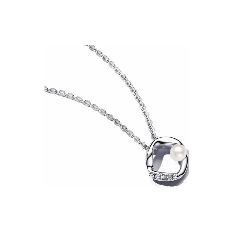 2025 Fashion 925 Sterling Silver Series Gold Pearl Irregular Organic Pearl Charm Earrings Necklace For Mother's Jewellery Gift