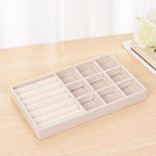 Flannelette Jewelry Display Stackable Exquisite Jewellery Holder Portable Ring Earrings Necklace Organizer Box Organizator