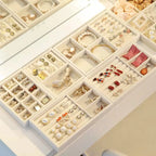 Flannelette Jewelry Display Stackable Exquisite Jewellery Holder Portable Ring Earrings Necklace Organizer Box Organizator