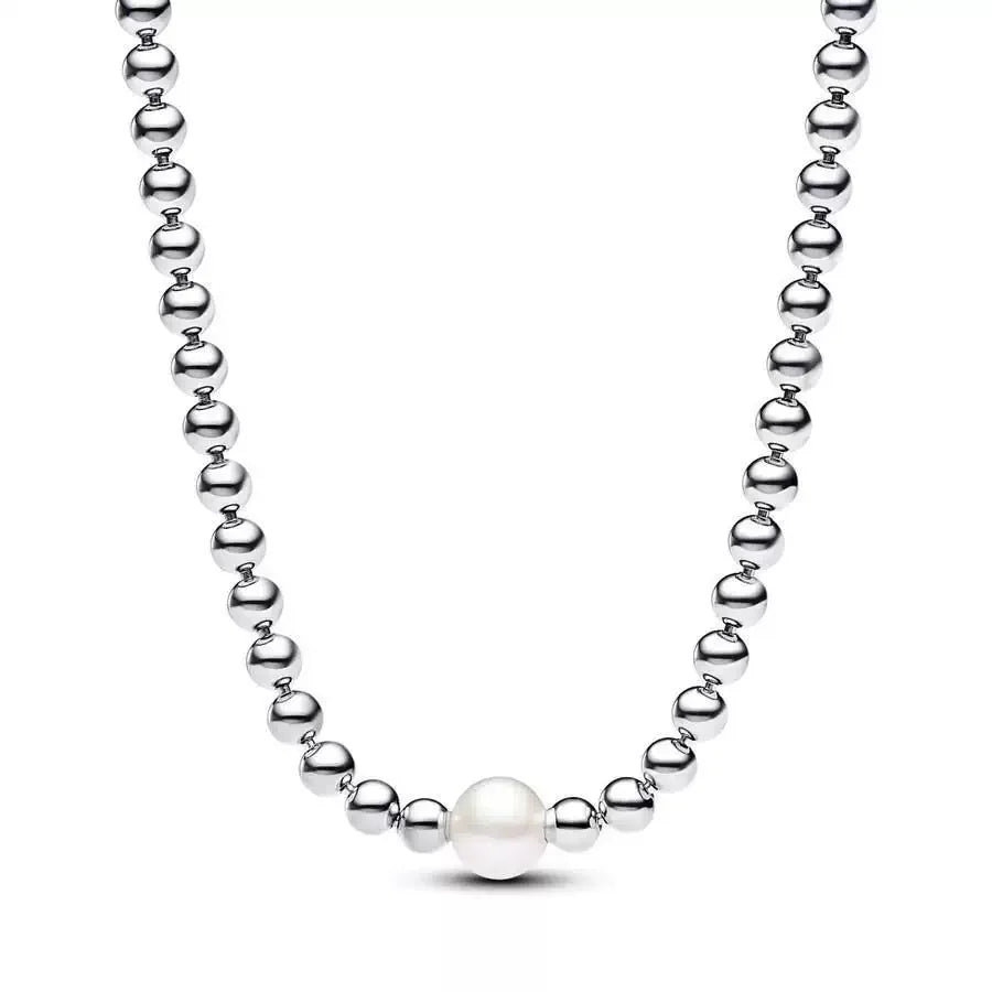 2025 Fashion 925 Sterling Silver Series Gold Pearl Irregular Organic Pearl Charm Earrings Necklace For Mother's Jewellery Gift