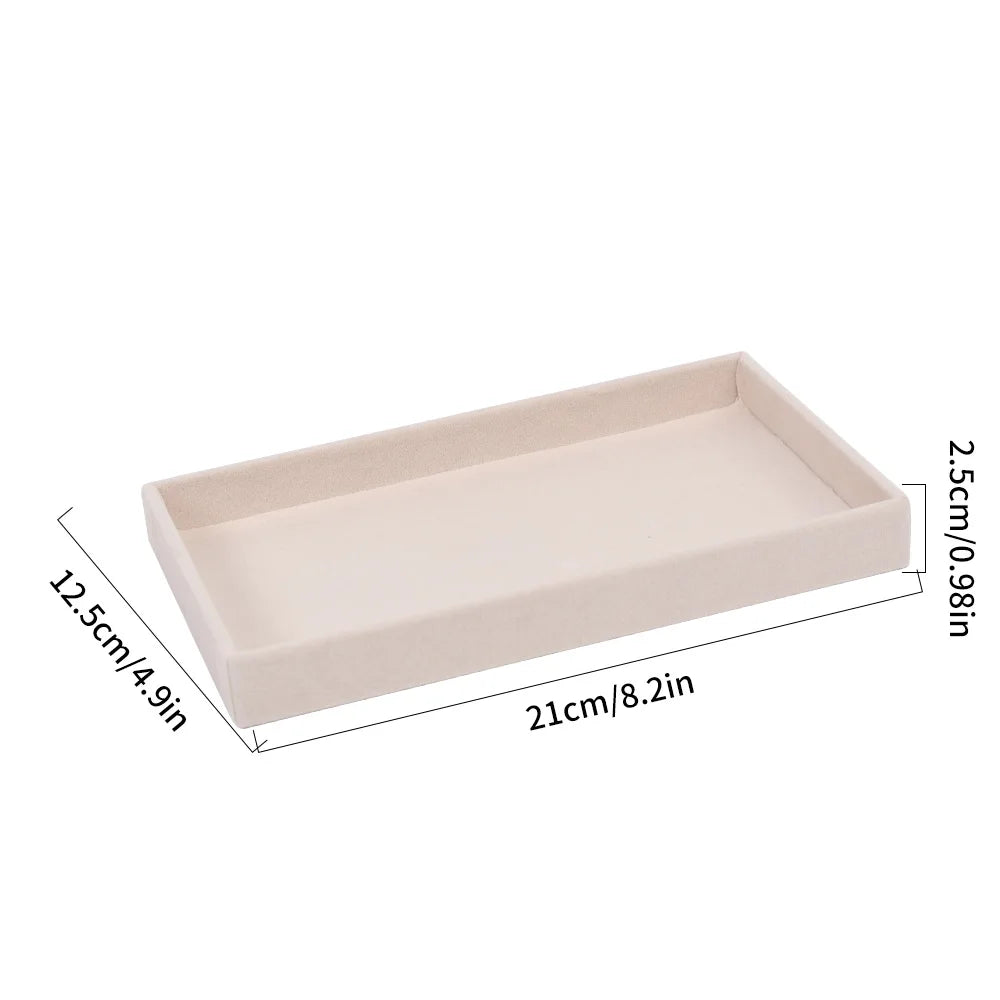 Flannelette Jewelry Display Stackable Exquisite Jewellery Holder Portable Ring Earrings Necklace Organizer Box Organizator