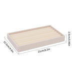 Flannelette Jewelry Display Stackable Exquisite Jewellery Holder Portable Ring Earrings Necklace Organizer Box Organizator