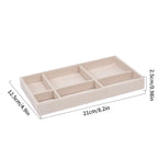 Flannelette Jewelry Display Stackable Exquisite Jewellery Holder Portable Ring Earrings Necklace Organizer Box Organizator