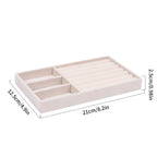 Flannelette Jewelry Display Stackable Exquisite Jewellery Holder Portable Ring Earrings Necklace Organizer Box Organizator