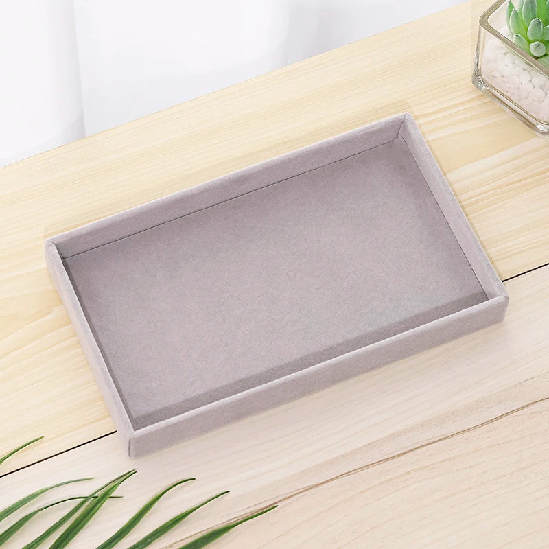 Flannelette Jewelry Display Stackable Exquisite Jewellery Holder Portable Ring Earrings Necklace Organizer Box Organizator